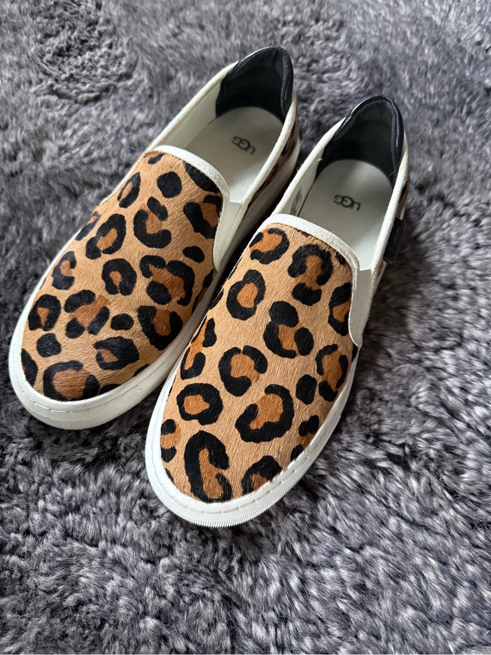 UGG Leopard Print Slip-On Sneakers - Tan/Black